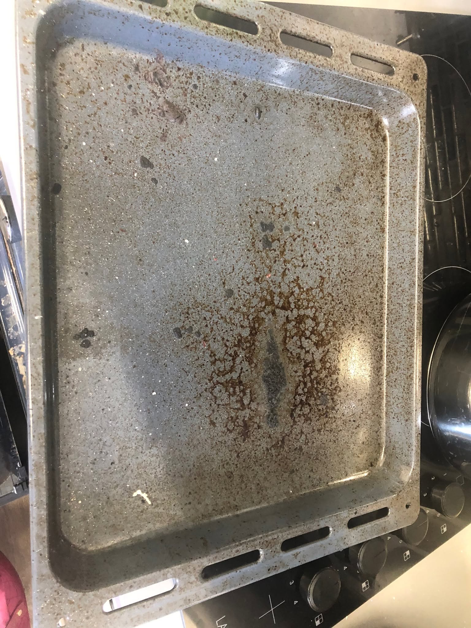 Oven tray and shelves, Cambridge — before